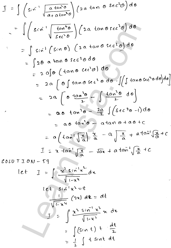 RD Sharma Class 12 Solutions Chapter 19 Indefinite Integrals Ex 19.25 1.31
