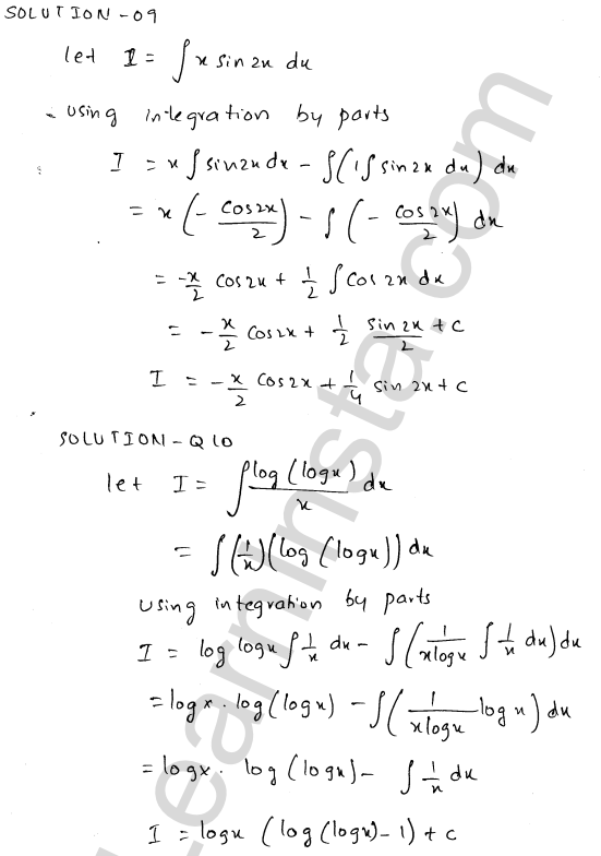 RD Sharma Class 12 Solutions Chapter 19 Indefinite Integrals Ex 19.25 1.4