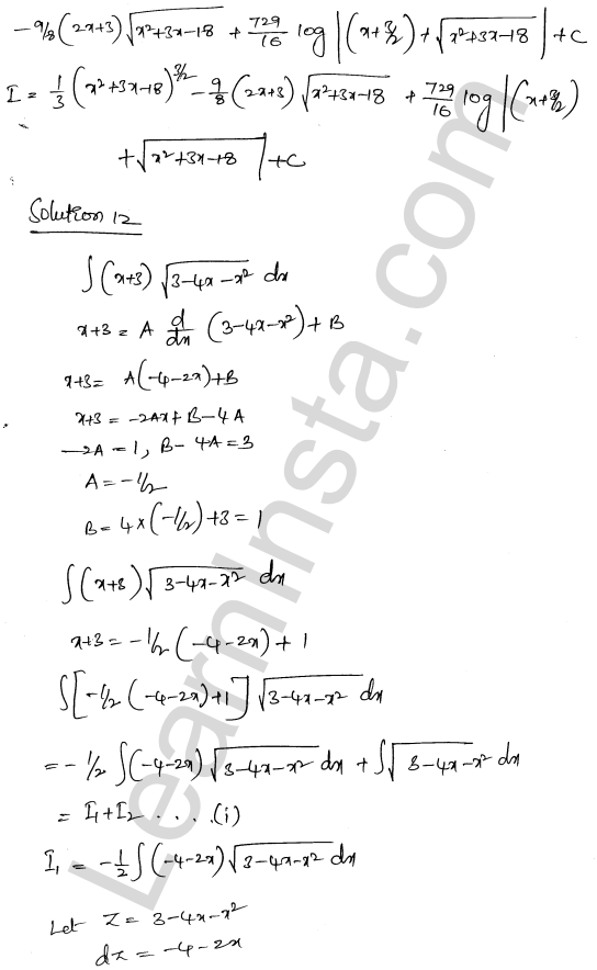 RD Sharma Class 12 Solutions Chapter 19 Indefinite Integrals Ex 19.29 1.12
