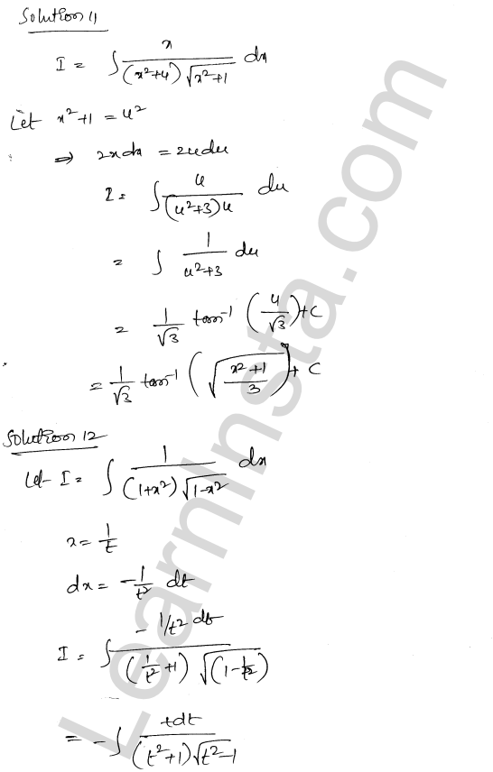 RD Sharma Class 12 Solutions Chapter 19 Indefinite Integrals Ex 19.32 1.10