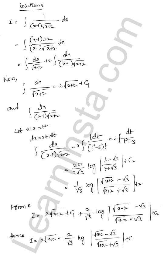 RD Sharma Class 12 Solutions Chapter 19 Indefinite Integrals Ex 19.32 1.2