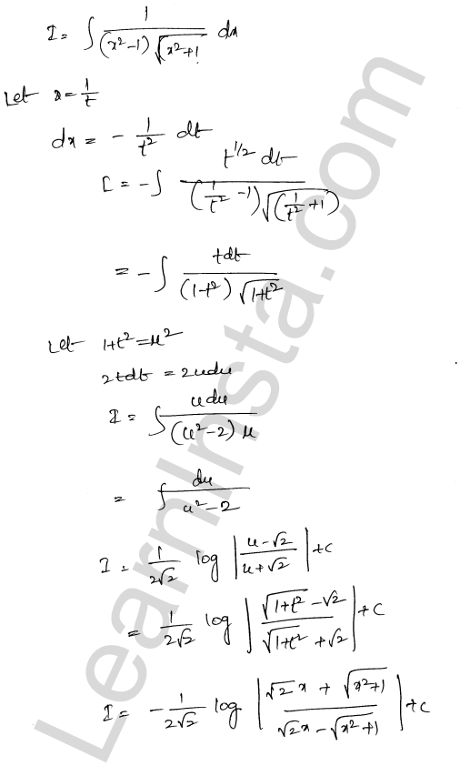 RD Sharma Class 12 Solutions Chapter 19 Indefinite Integrals Ex 19.32 1.9