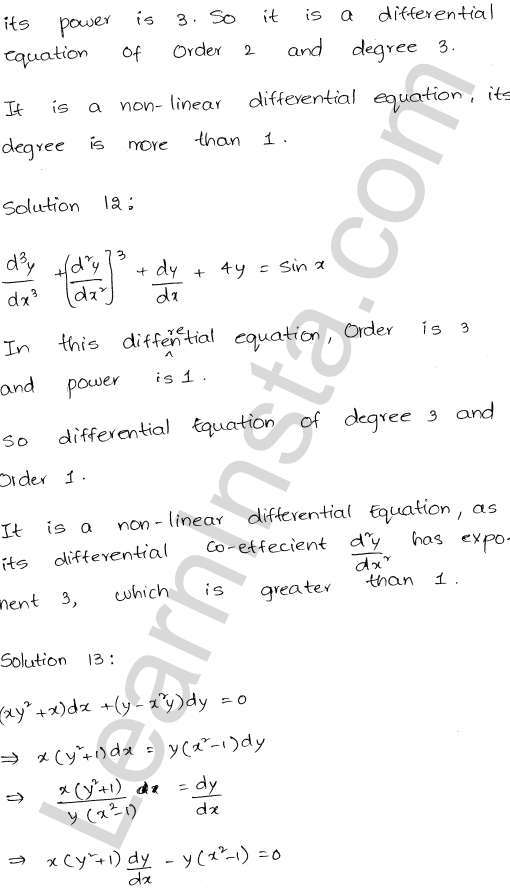 RD Sharma Class 12 Solutions Chapter 22 Differential Equations Ex 22.1 1.8