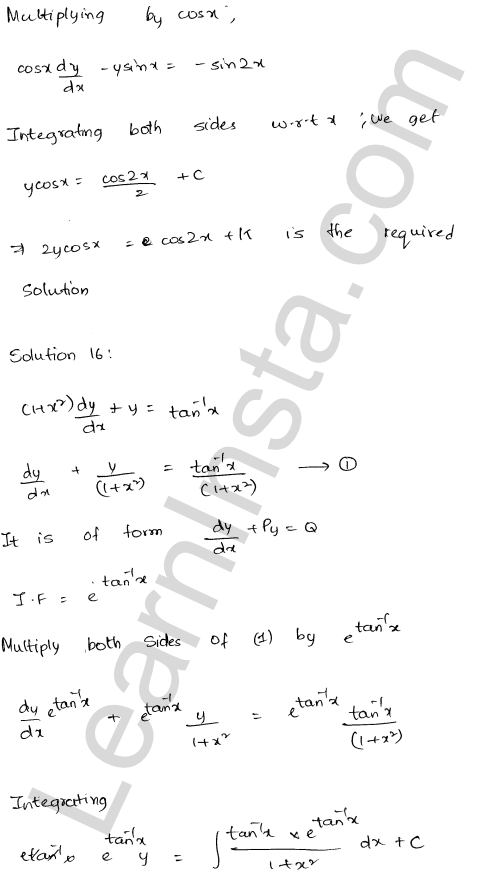 RD Sharma Class 12 Solutions Chapter 22 Differential Equations Ex 22.10 1.13