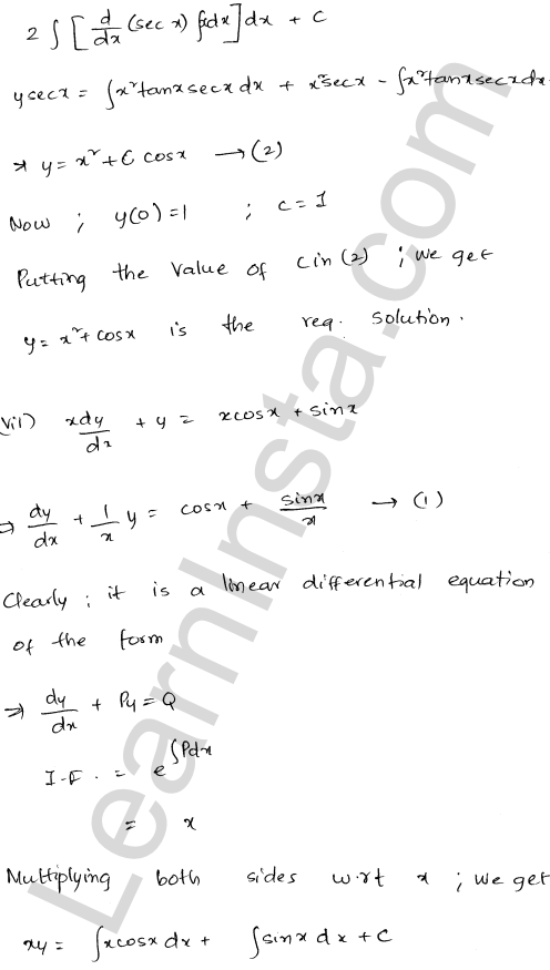 RD Sharma Class 12 Solutions Chapter 22 Differential Equations Ex 22.10 1.41
