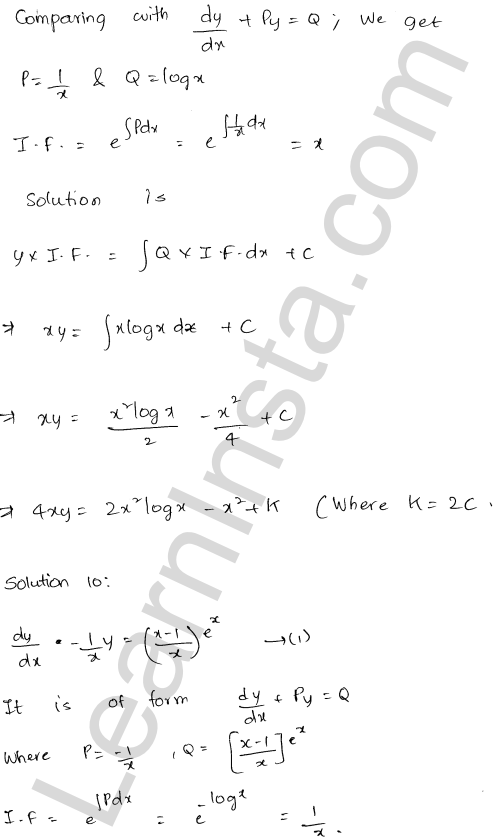 RD Sharma Class 12 Solutions Chapter 22 Differential Equations Ex 22.10 1.8