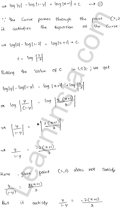 RD Sharma Class 12 Solutions Chapter 22 Differential Equations Ex 22.11 1.21
