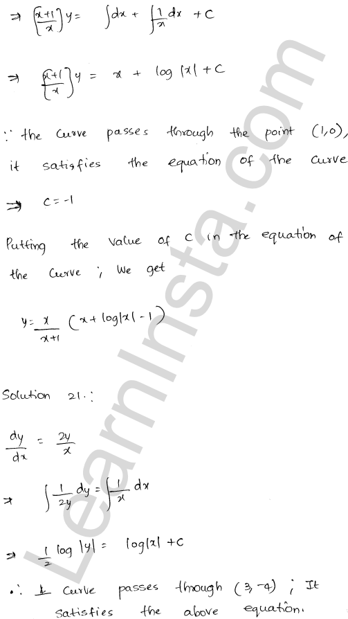 RD Sharma Class 12 Solutions Chapter 22 Differential Equations Ex 22.11 1.30