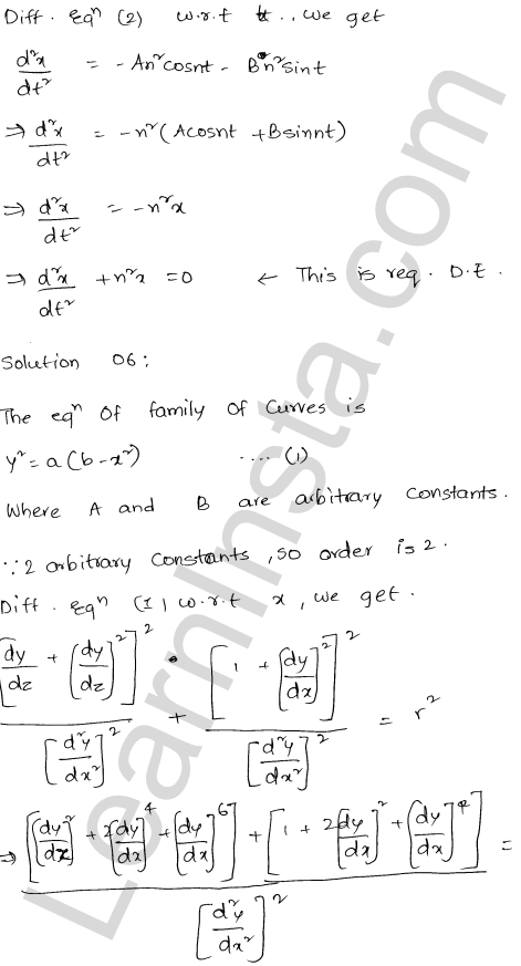 RD Sharma Class 12 Solutions Chapter 22 Differential Equations Ex 22.2 1.7