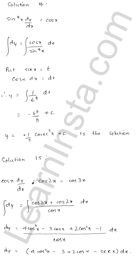 RD Sharma Class 12 Solutions Chapter 22 Differential Equations Ex 22.5 1.12