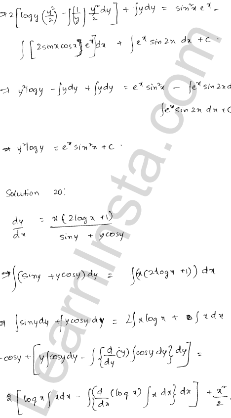 RD Sharma Class 12 Solutions Chapter 22 Differential Equations Ex 22.7 1.14