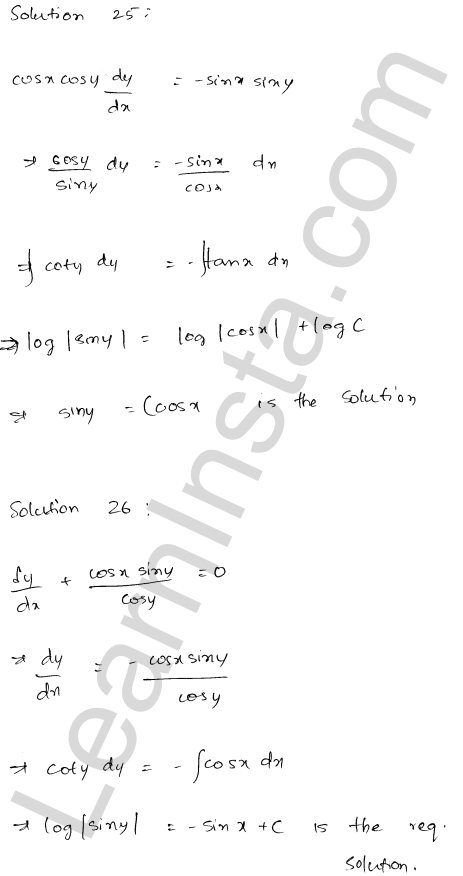 RD Sharma Class 12 Solutions Chapter 22 Differential Equations Ex 22.7 1.19
