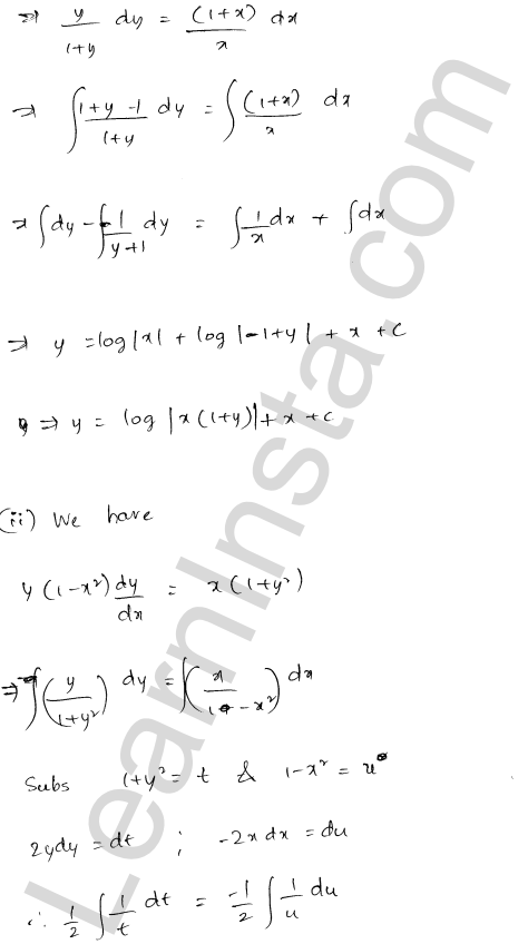 RD Sharma Class 12 Solutions Chapter 22 Differential Equations Ex 22.7 1.27