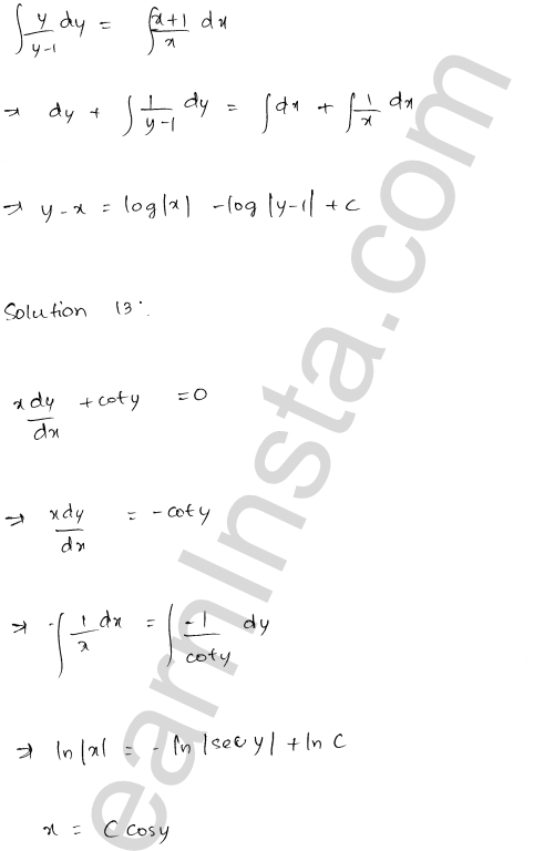 RD Sharma Class 12 Solutions Chapter 22 Differential Equations Ex 22.7 1.8