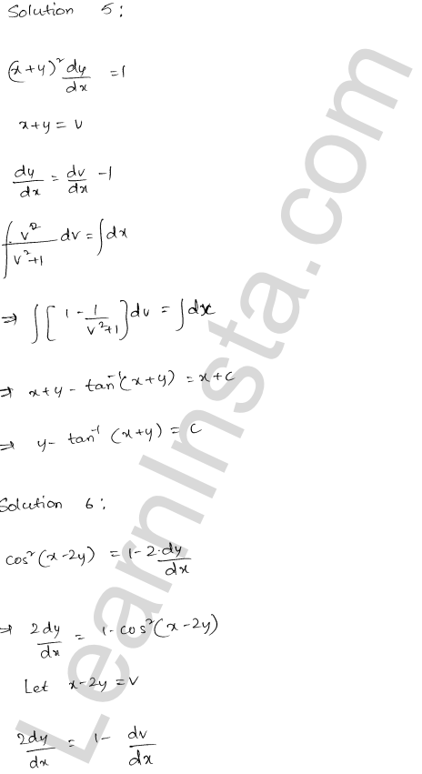 RD Sharma Class 12 Solutions Chapter 22 Differential Equations Ex 22.8 1.4