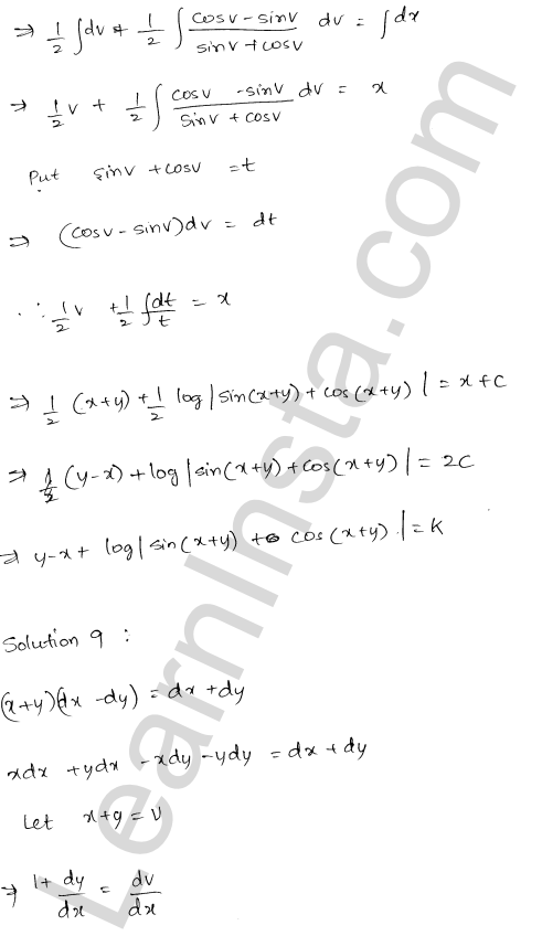 RD Sharma Class 12 Solutions Chapter 22 Differential Equations Ex 22.8 1.7