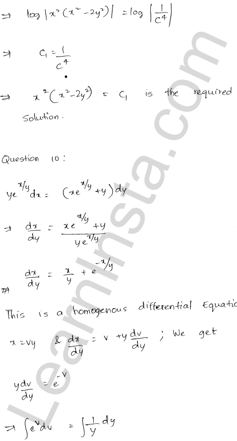 RD Sharma Class 12 Solutions Chapter 22 Differential Equations Ex 22.9 1.10