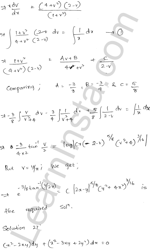 RD Sharma Class 12 Solutions Chapter 22 Differential Equations Ex 22.9 1.25