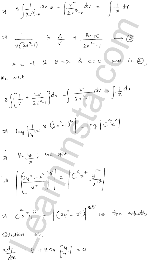 RD Sharma Class 12 Solutions Chapter 22 Differential Equations Ex 22.9 1.32