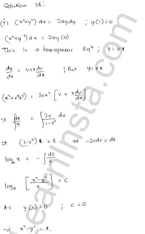 RD Sharma Class 12 Solutions Chapter 22 Differential Equations Ex 22.9 1.35