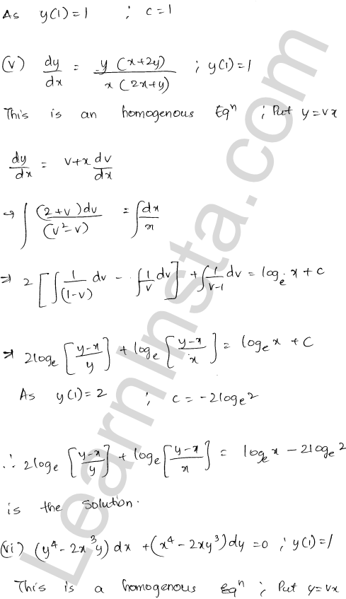 RD Sharma Class 12 Solutions Chapter 22 Differential Equations Ex 22.9 1.38