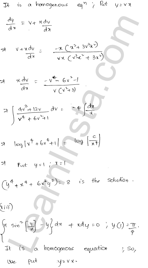 RD Sharma Class 12 Solutions Chapter 22 Differential Equations Ex 22.9 1.40