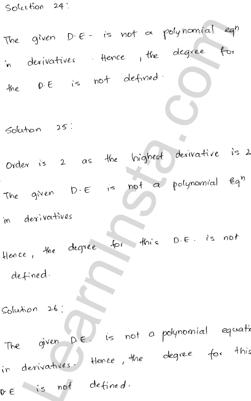 RD Sharma Class 12 Solutions Chapter 22 Differential Equations VSAQ 1.11