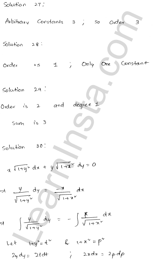 RD Sharma Class 12 Solutions Chapter 22 Differential Equations VSAQ 1.12