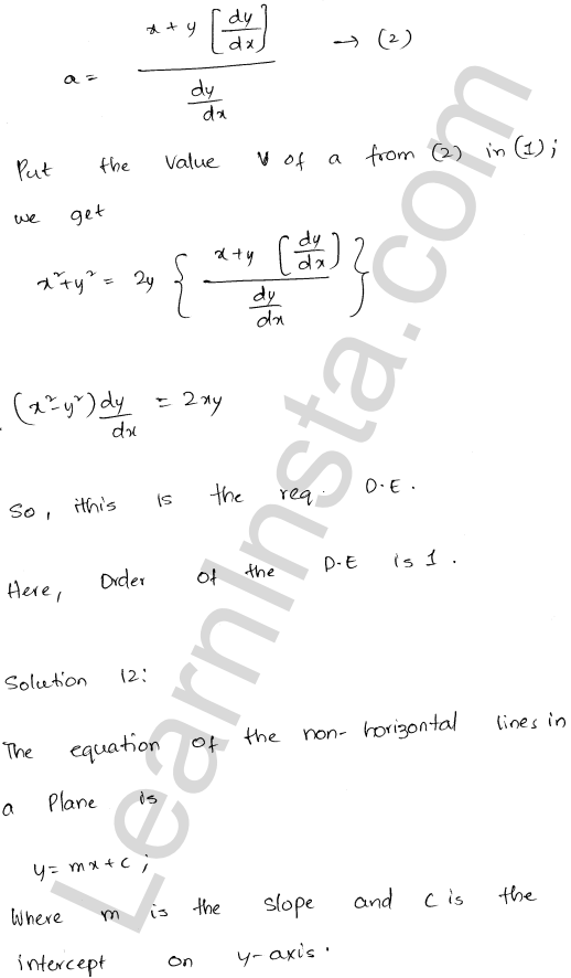 RD Sharma Class 12 Solutions Chapter 22 Differential Equations VSAQ 1.6