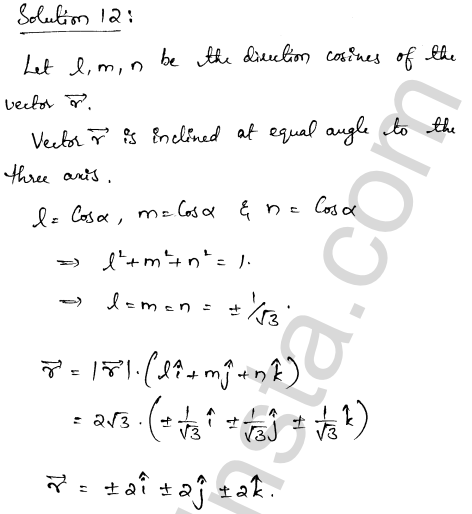RD Sharma Class 12 Solutions Chapter 23 Algebra of Vectors Ex 23.9 1.10