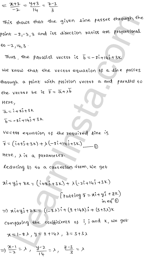 RD Sharma Class 12 Solutions Chapter 28 Straight line in space Ex 28.1 1.14