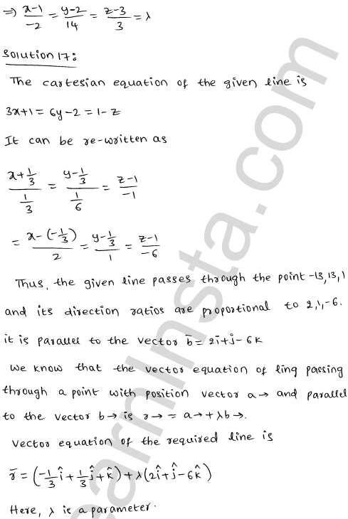 RD Sharma Class 12 Solutions Chapter 28 Straight line in space Ex 28.1 1.15