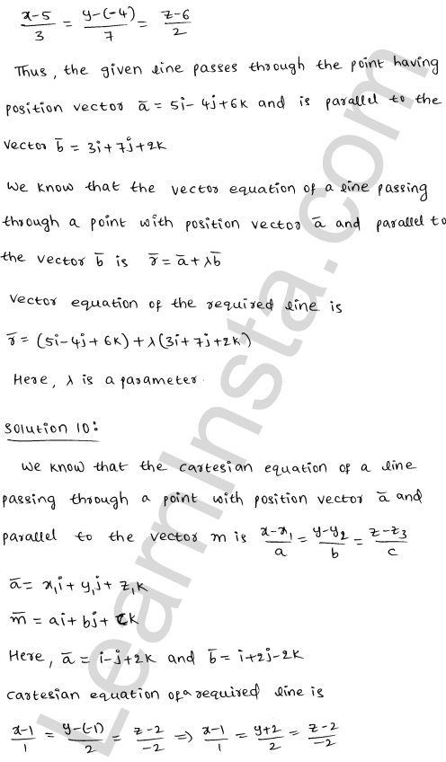 RD Sharma Class 12 Solutions Chapter 28 Straight line in space Ex 28.1 1.8
