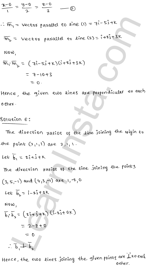 RD Sharma Class 12 Solutions Chapter 28 Straight line in space Ex 28.2 1.4