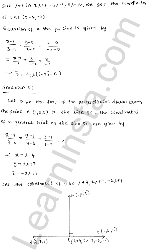 RD Sharma Class 12 Solutions Chapter 28 Straight line in space Ex 28.4 1.3