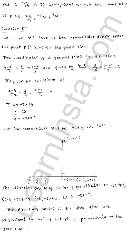 RD Sharma Class 12 Solutions Chapter 28 Straight line in space Ex 28.4 1.5