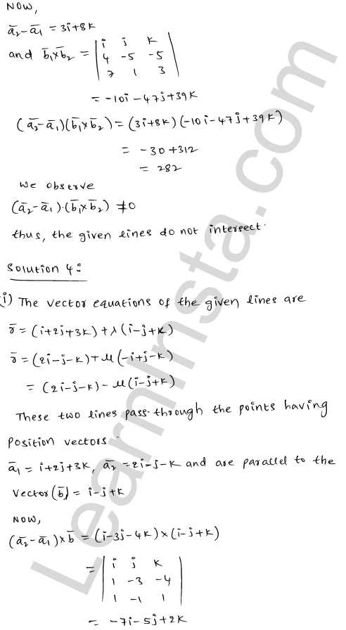 RD Sharma Class 12 Solutions Chapter 28 Straight line in space Ex 28.5 1.16