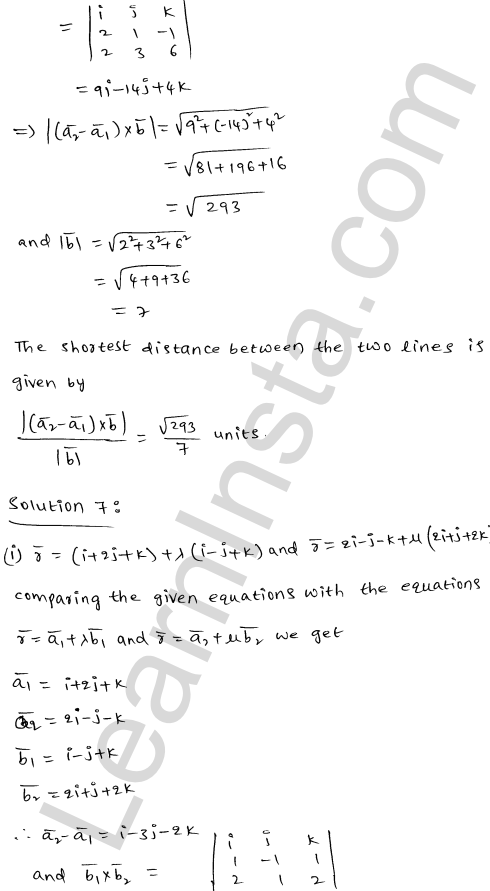 RD Sharma Class 12 Solutions Chapter 28 Straight line in space Ex 28.5 1.21