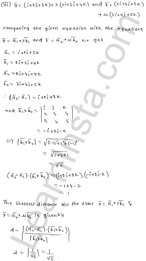RD Sharma Class 12 Solutions Chapter 28 Straight line in space Ex 28.5 1.3