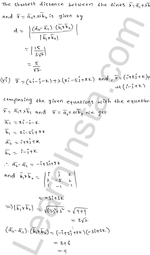 RD Sharma Class 12 Solutions Chapter 28 Straight line in space Ex 28.5 1.6
