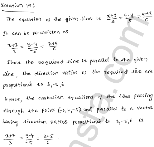 RD Sharma Class 12 Solutions Chapter 28 Straight line in space VSAQ 1.10