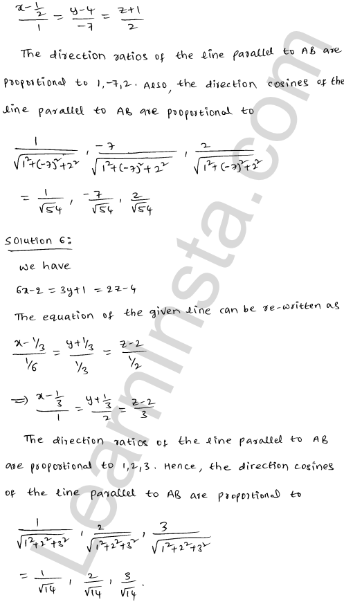RD Sharma Class 12 Solutions Chapter 28 Straight line in space VSAQ 1.3