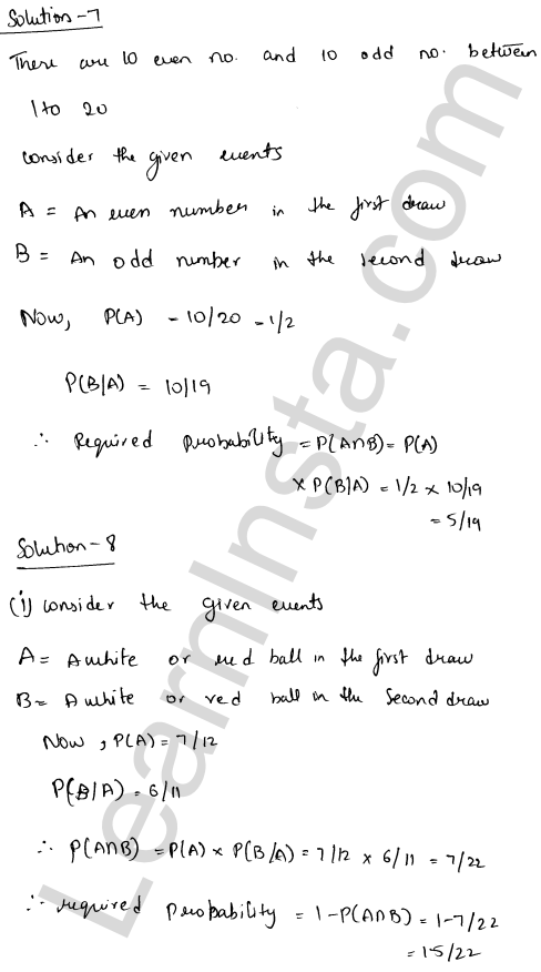 RD Sharma Class 12 Solutions Chapter 31 Probability Ex 31.2 1.6