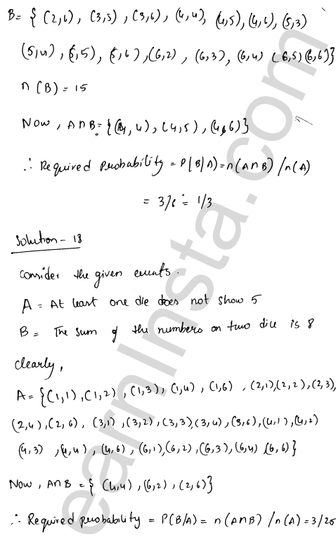 RD Sharma Class 12 Solutions Chapter 31 Probability Ex 31.3 1.14