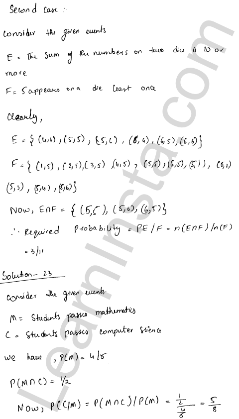 RD Sharma Class 12 Solutions Chapter 31 Probability Ex 31.3 1.17