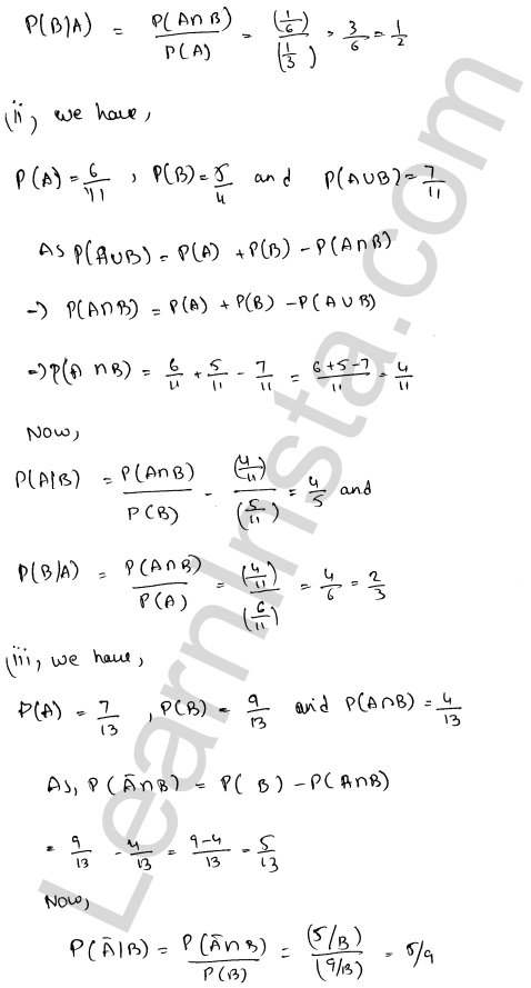 RD Sharma Class 12 Solutions Chapter 31 Probability Ex 31.3 1.4