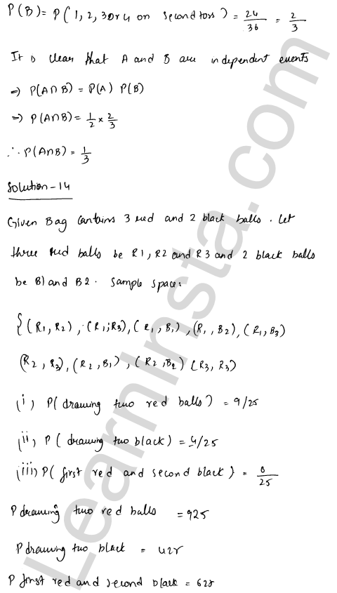 RD Sharma Class 12 Solutions Chapter 31 Probability Ex 31.4 1.11