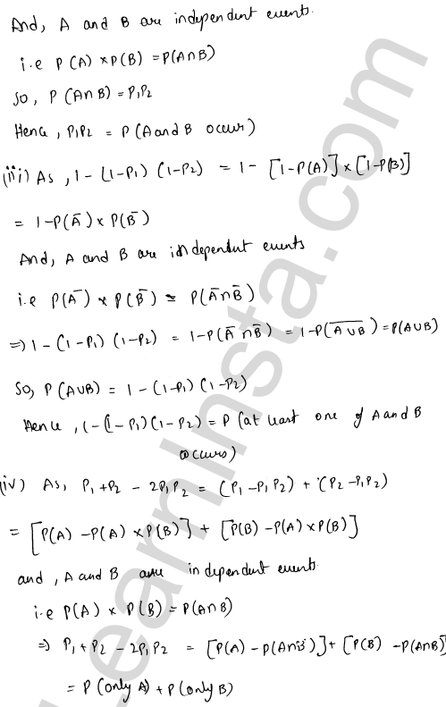 RD Sharma Class 12 Solutions Chapter 31 Probability Ex 31.4 1.20