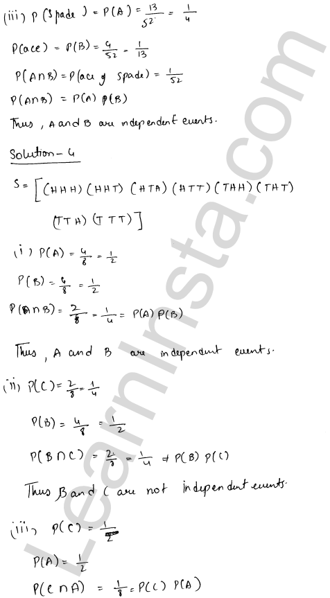 RD Sharma Class 12 Solutions Chapter 31 Probability Ex 31.4 1.4