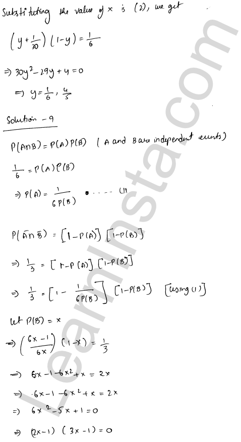 RD Sharma Class 12 Solutions Chapter 31 Probability Ex 31.4 1.8